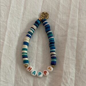 Colorful Kids Bracelet with 'Happy' Beads
